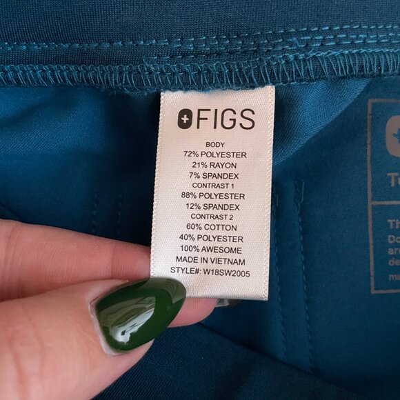 Figs Women XXS Alps Blue Zamora Jogger Scrub Pants Pockets Yoga Waistband - Picture 9 of 9